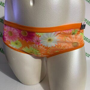 Lane Bryant Cacique Cheeky Panties Underwear Mesh Floral Daisy Orange Plus 18 20